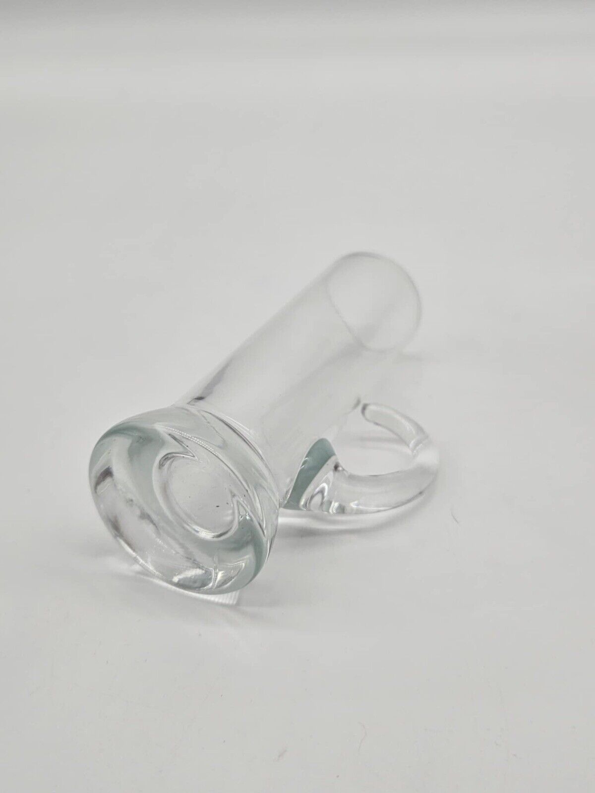 Vtg. Set of 5 Clear Crystal Liqueur/Shot Glasses w/Handles Etched Wheat Design