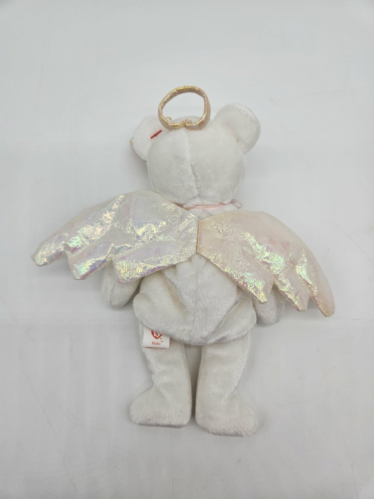 Ty Beanie Babies Halo the Angel Bear DOB Aug. 31, 1998, with Tag