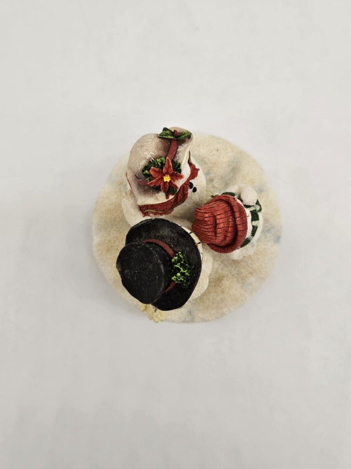 Home Interiors Snowman Candle Topper Small Family Winter Christmas