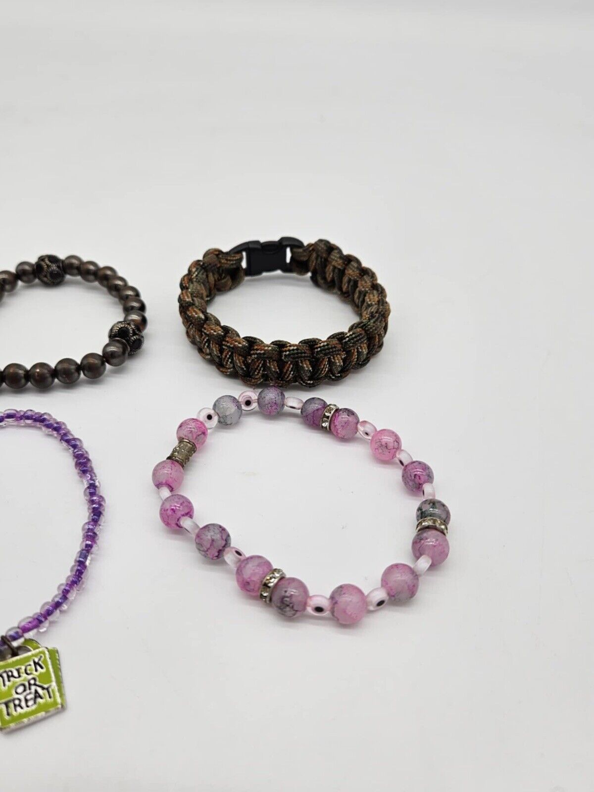 Beaded Bracelet Lot Charms & Beads Stretch / Elastic Bands / Braided