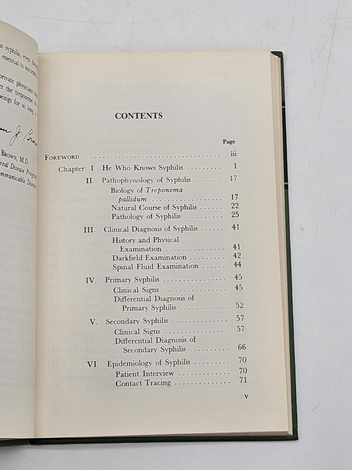 Syphilis: A Synopsis U.S Department of Health, Education & Welfare Publication
