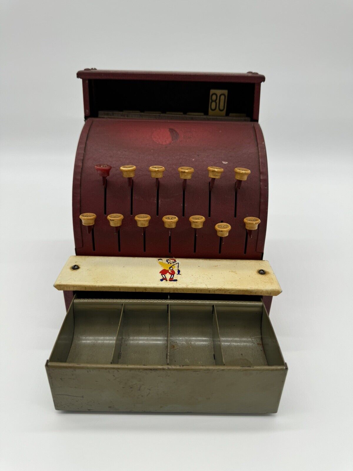 Vintage Metal Cash Register Tom Thumb Cinderalla Mfg Co 190638 ~ Working ~ FNF