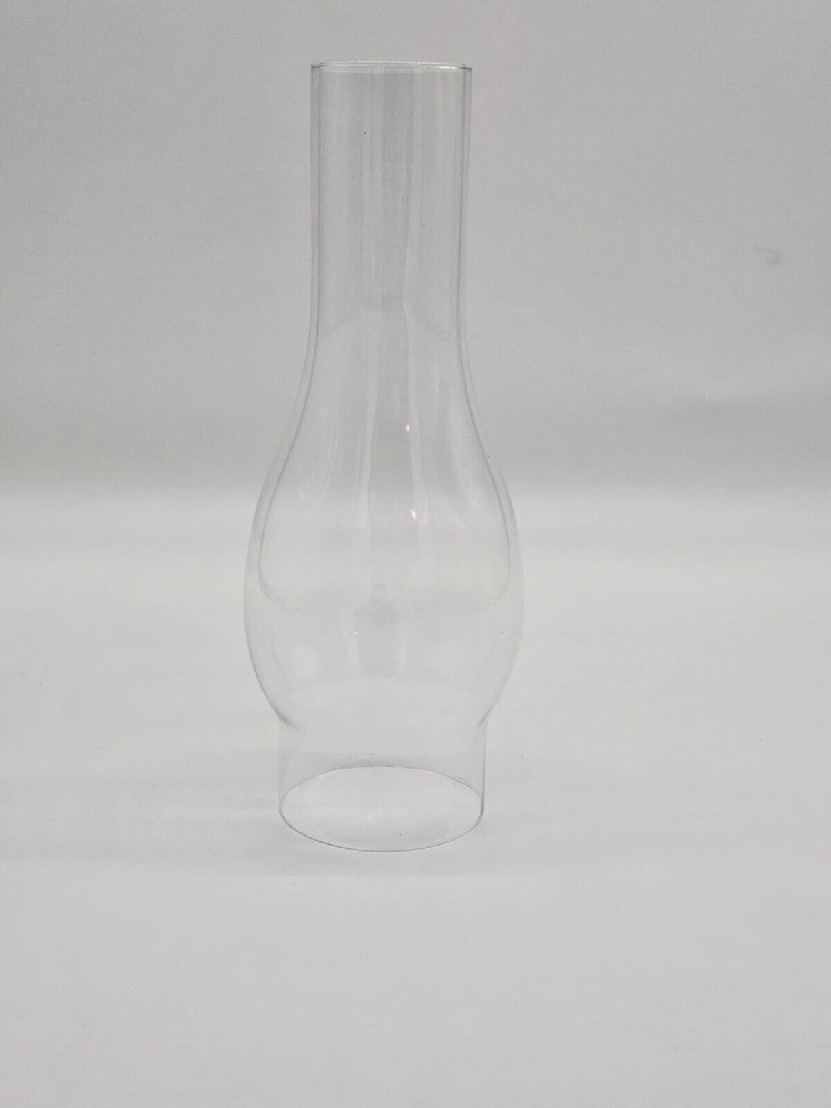 Vintage 10-1/8"H Clear Glass Replacement Chimney for Kerosene Oil Lamp 3" Fitter
