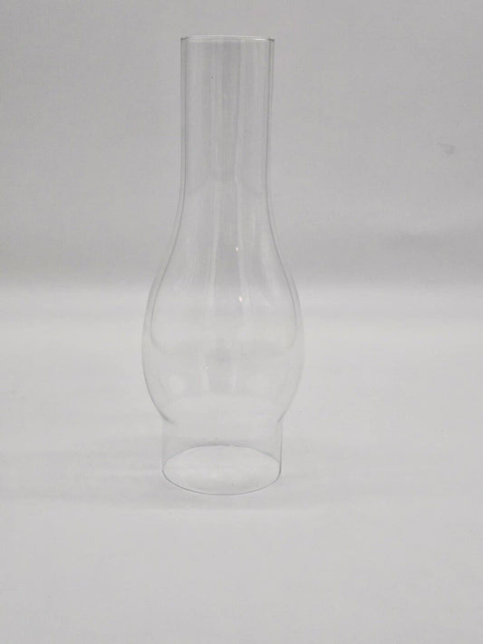 Vintage 10-1/8"H Clear Glass Replacement Chimney for Kerosene Oil Lamp 3" Fitter