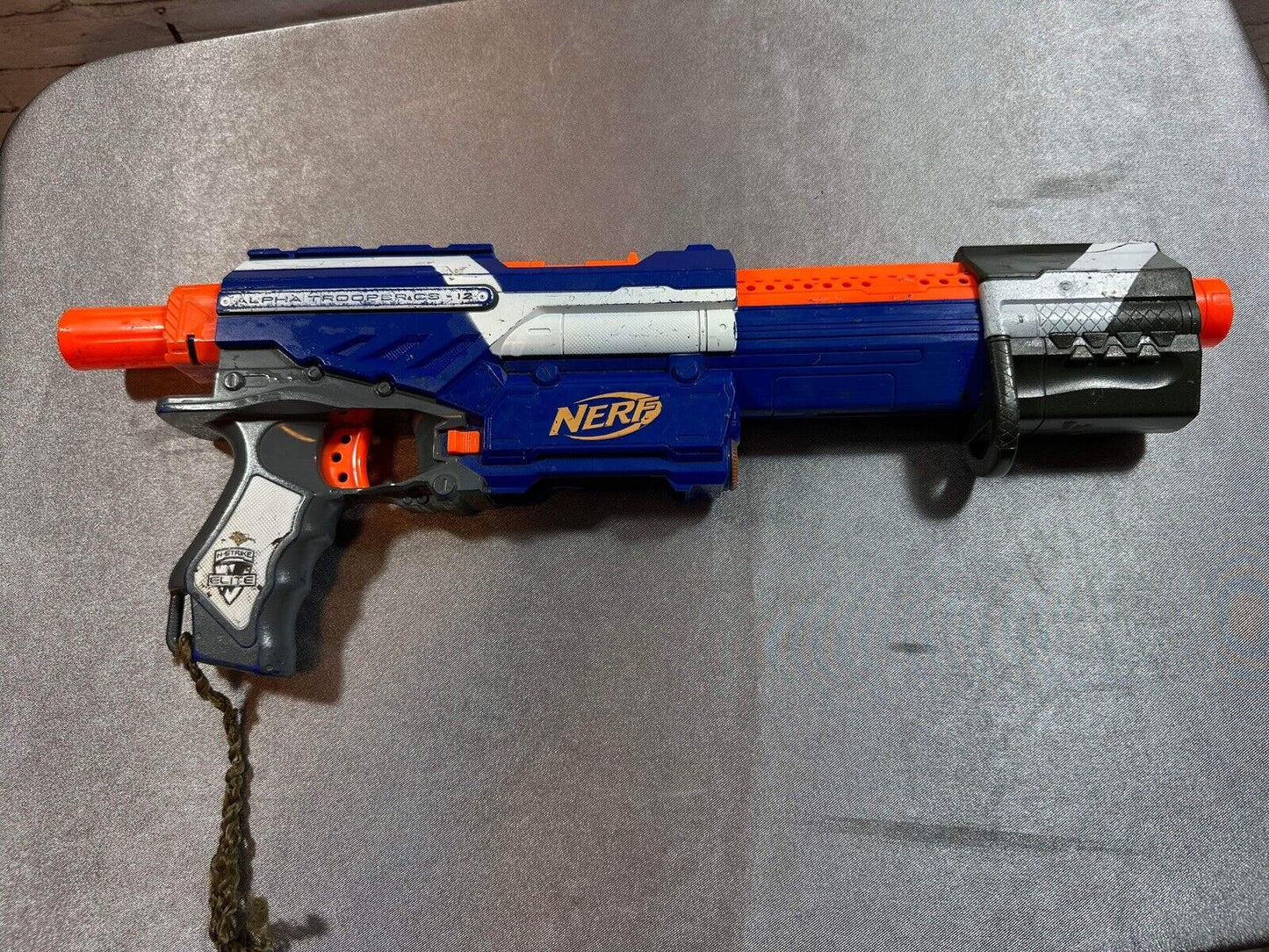 TESTED WORKING Nerf N-Strike Elite Alpha Trooper CS-12 Dart Blaster Toy Gun