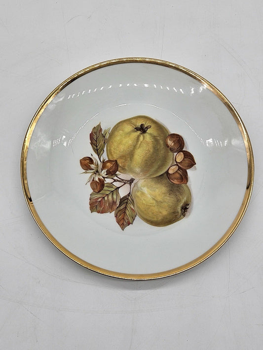 Vintage Bareuther Waldsassen Bavaria Germany Plate 8" Fruit & Nuts w Gold Trim