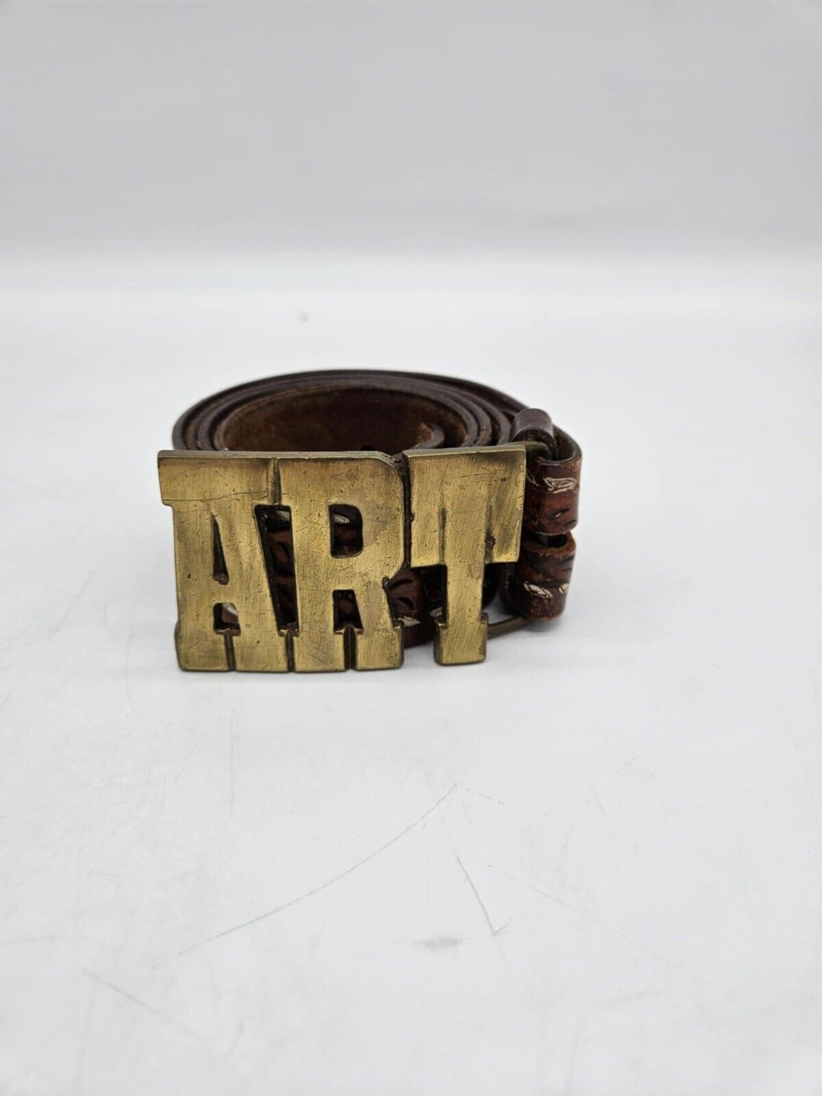 Vintage 1978 ‘ART’ Solid Brass Belt Buckle Baron Buckle