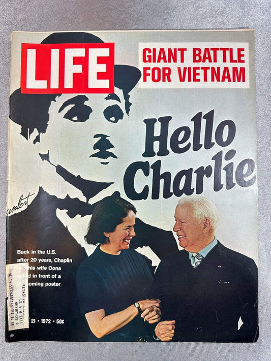 Life Magazine April 21 1972 Giant Battle For Vietnam Hello Charlie Chaplin