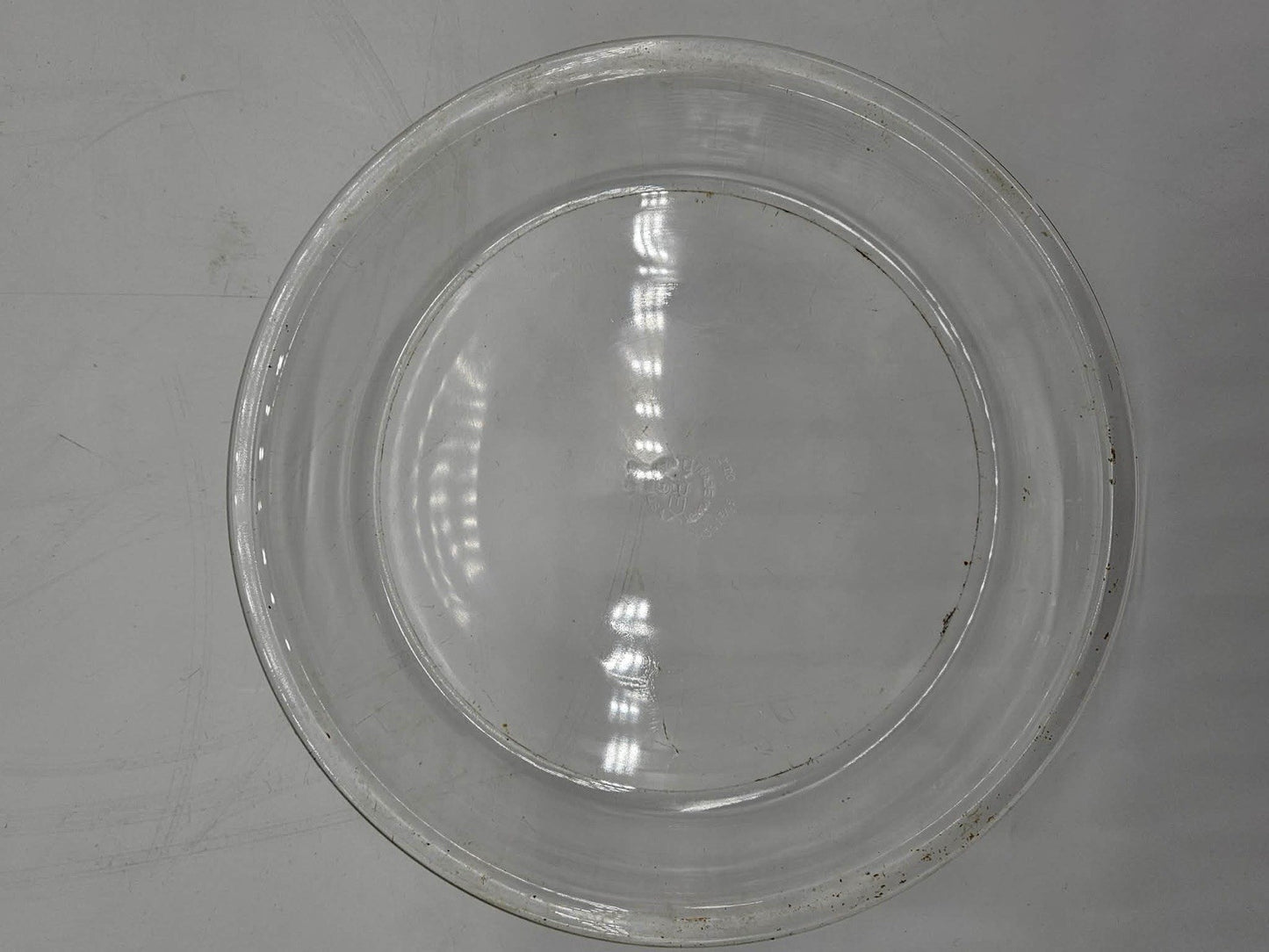 Pyrex #210 Vintage Pie Plate 10" 23cm Clear Glass Flat Rim Dish Made in the USA