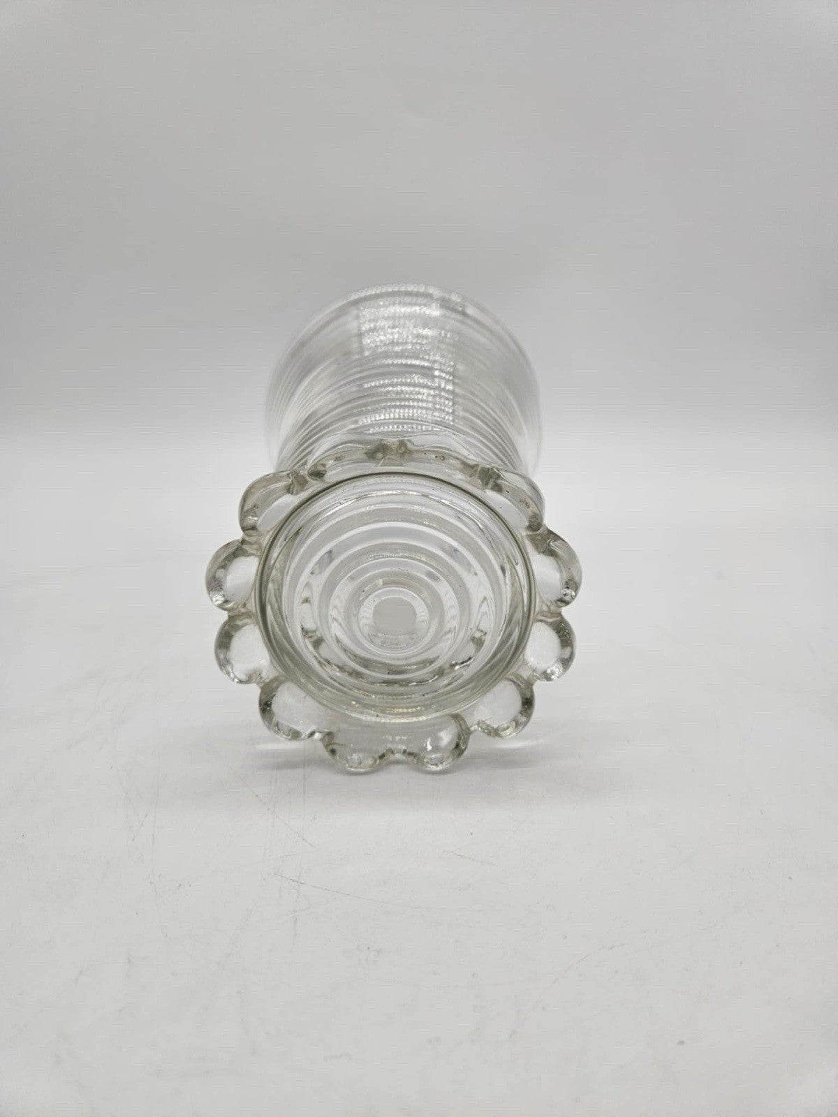 Anchor Hocking 8” Ribbed Glass Ribbed Vase