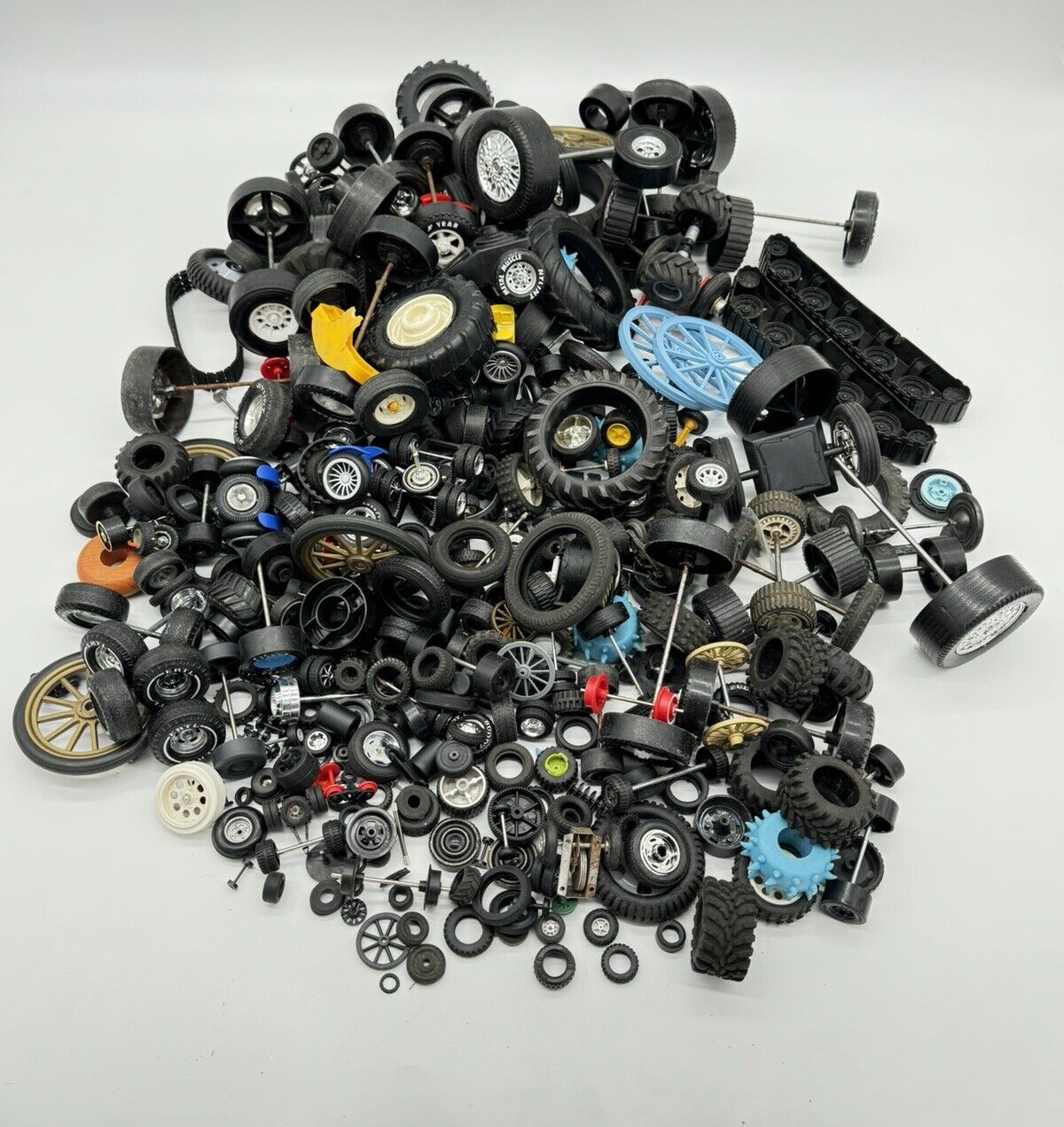 Vintage Huge Lot Of Toy Tires & Wheels