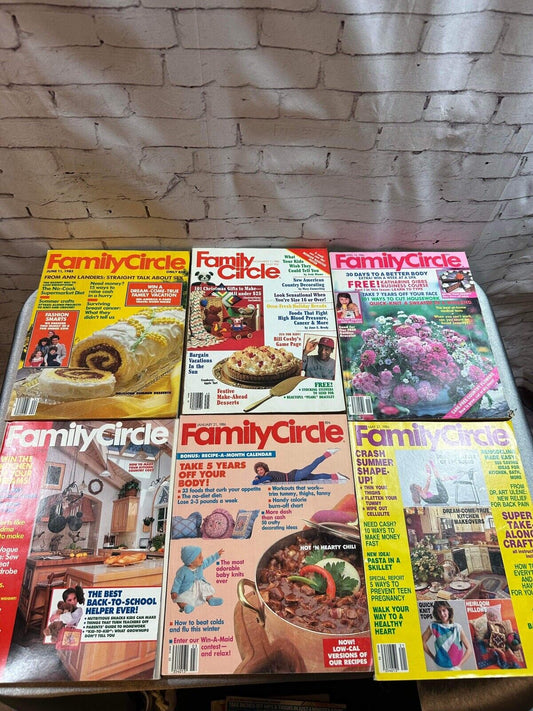 Family Circle magazine lot - Early 1980's lot of 6 - Vintage Back Issue