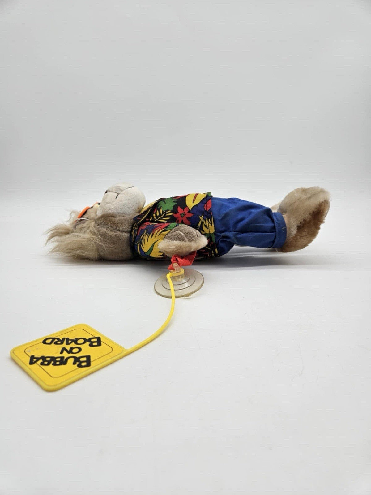 MATTEL 1998 TEDDY BEAR BUBBA ON BOARD TALKS!! APP 12 INCHES TALL