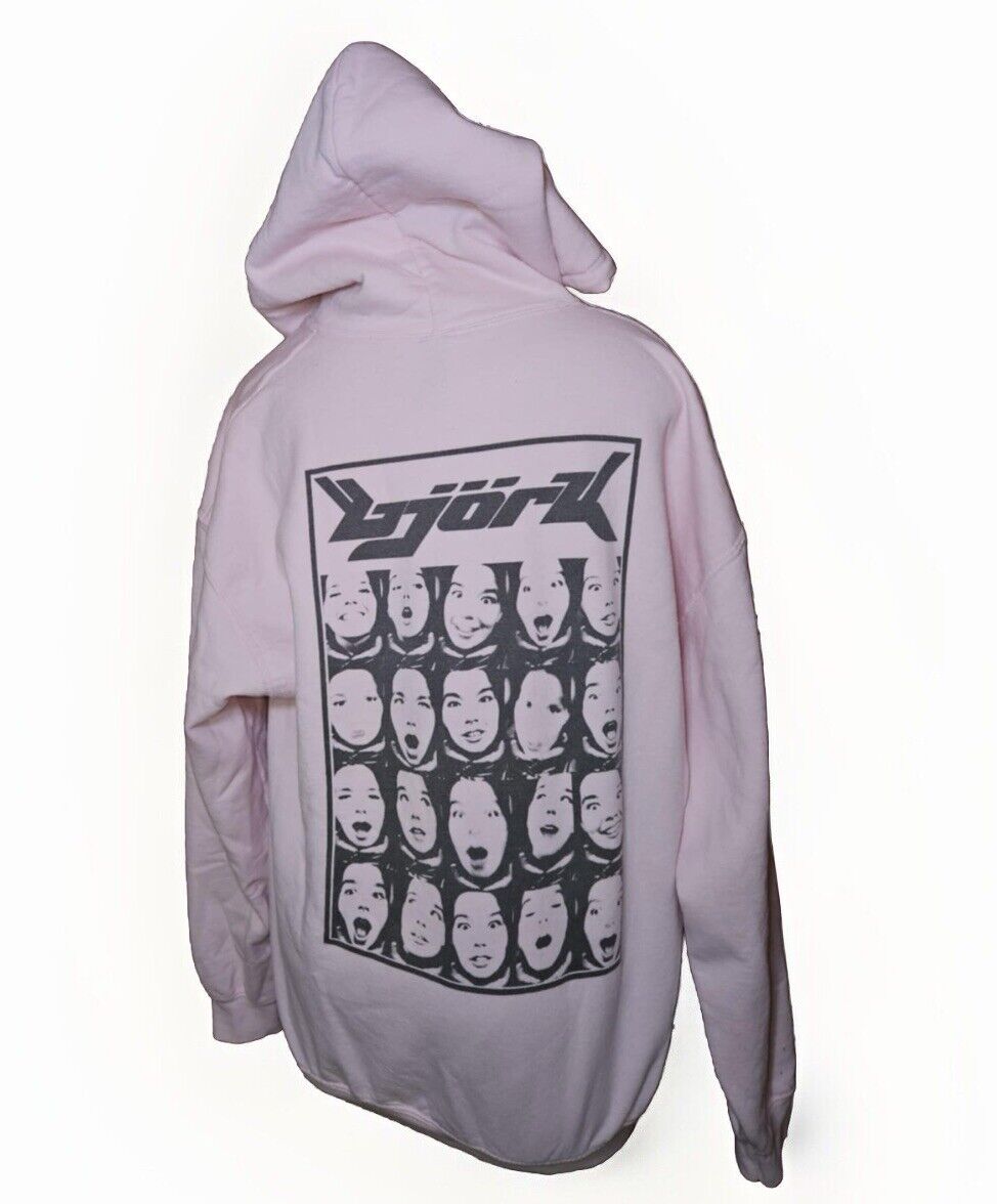 VTG Bjork Army Of Me Vintage Vibe Pink Hoodie