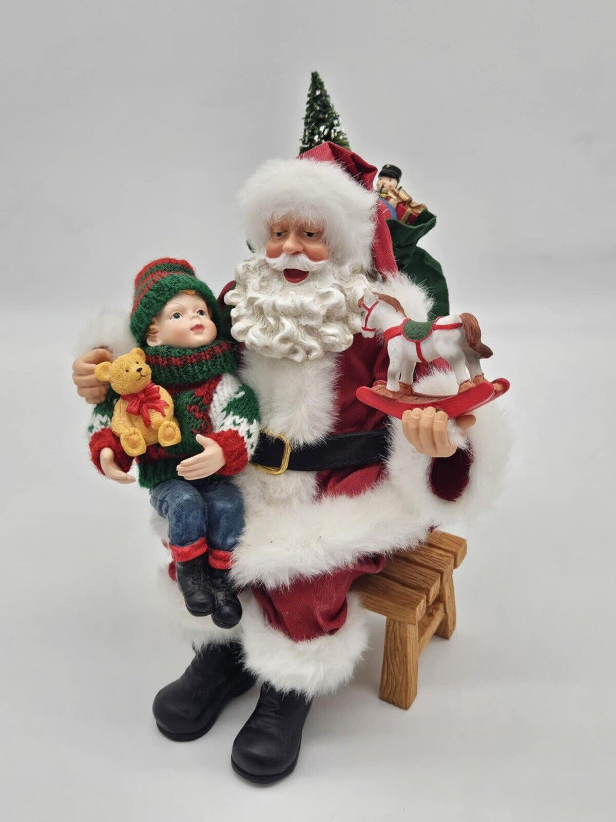 Kohl's St Nicholas Square Sitting Santa Figure Teddy Bear Christmas Decor 24"