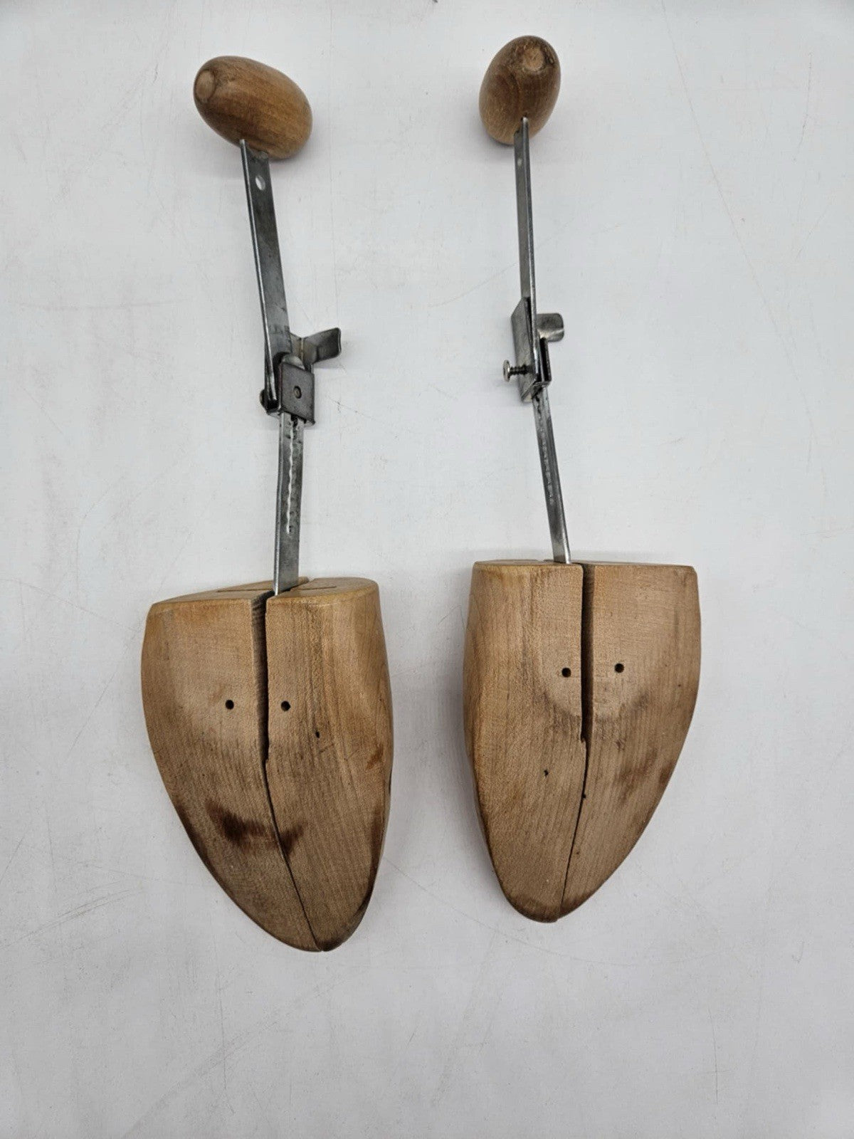 Pair Of Vintage  1950's Wooden Adjustable Shoe Trees