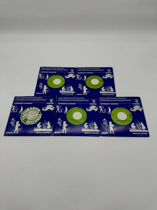 Lot of 5 VTG Good Beginnings Listening & Learning Literacy Classic Story Vinyls