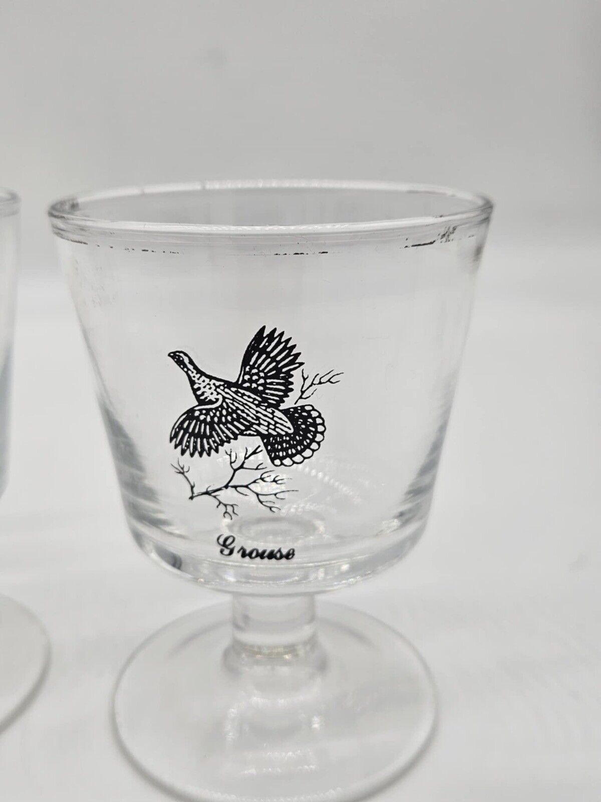 LOT OF 15 Vintage Federal Game Bird Barware Glasses