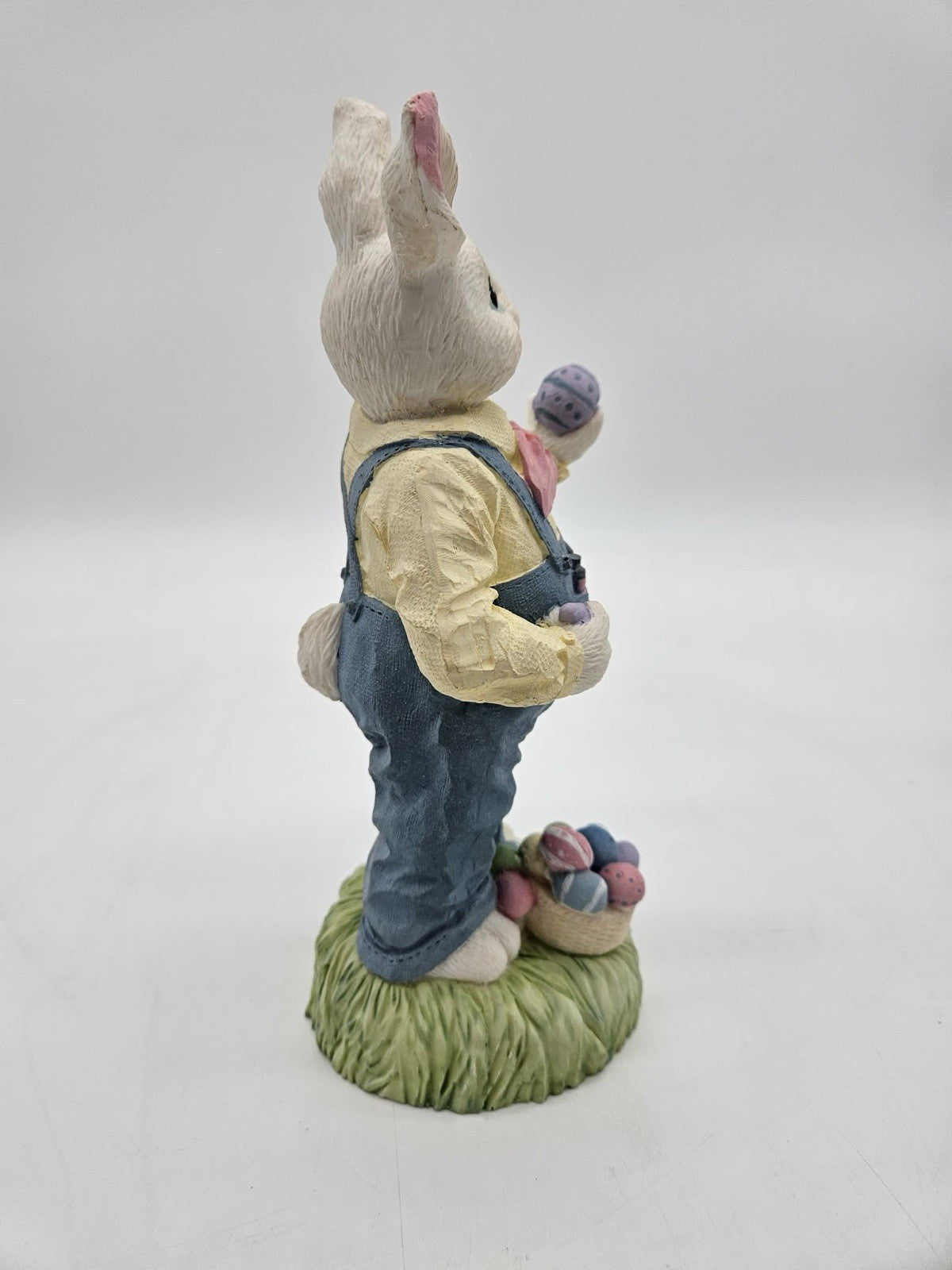 Easter Bunny Painting Eggs Resin Figurine Spring Decor