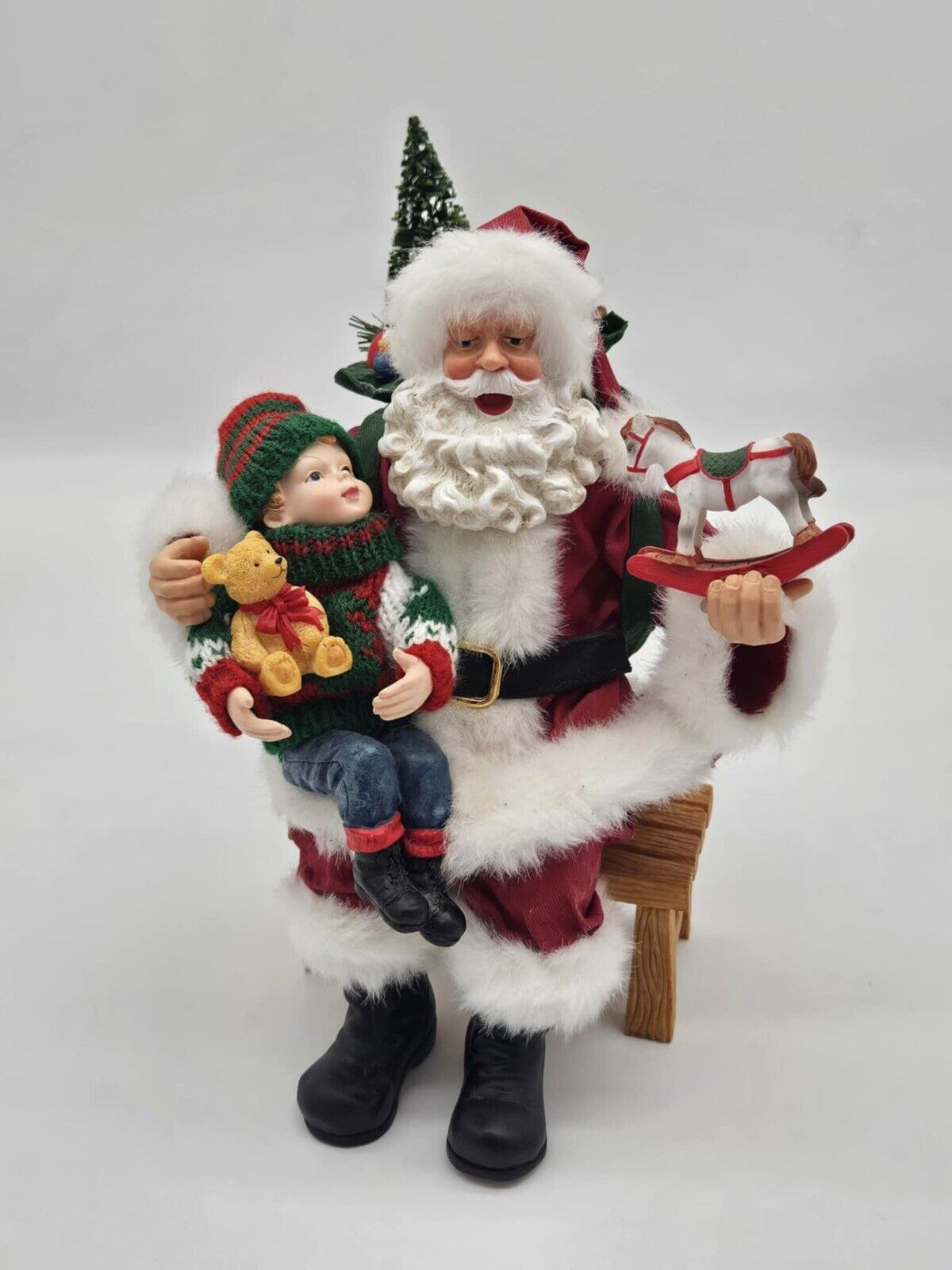 Kohl's St Nicholas Square Sitting Santa Figure Teddy Bear Christmas Decor 24"