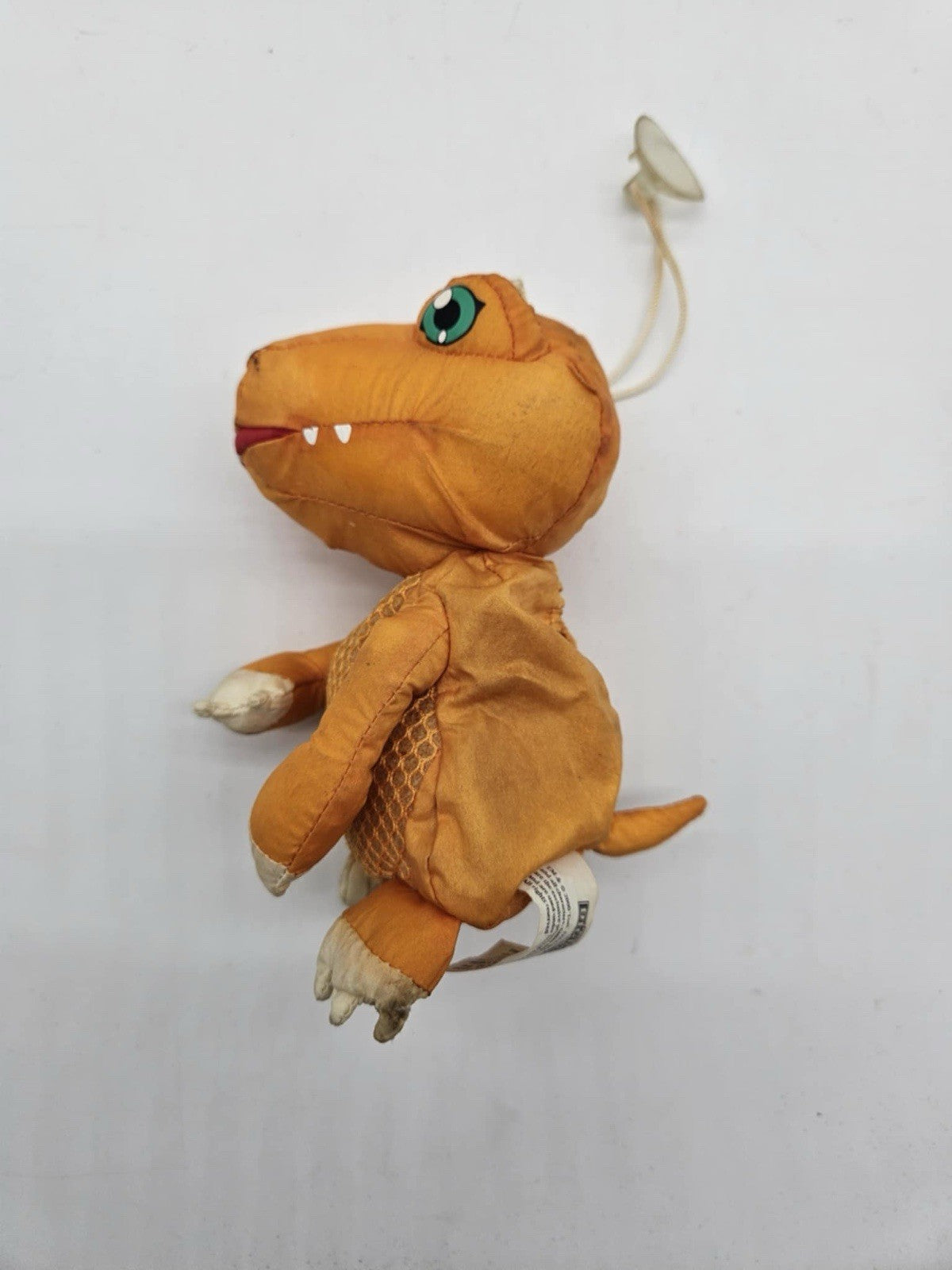 Digimon Sponge Bath Buddies Vintage 2000 Retro Agumon orange Plush Toy