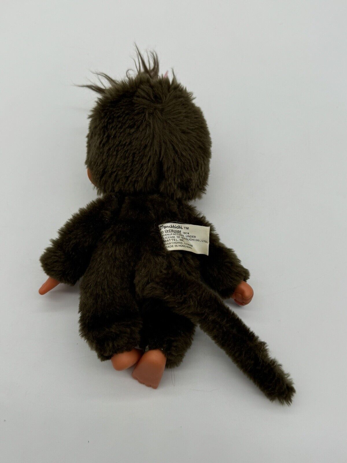 Vintage Sekiguchi Monchhichi Monkey Girl 1974 Plush Doll Mattel Stuffed Toy 8”