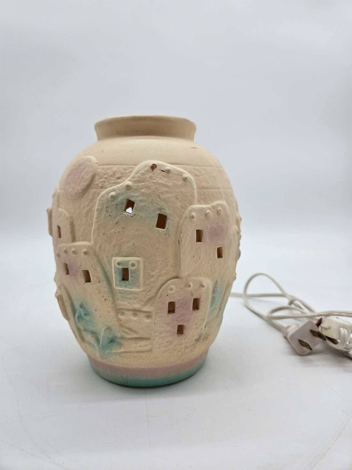Vintage Ceramic Village Lighted Accent Lamp