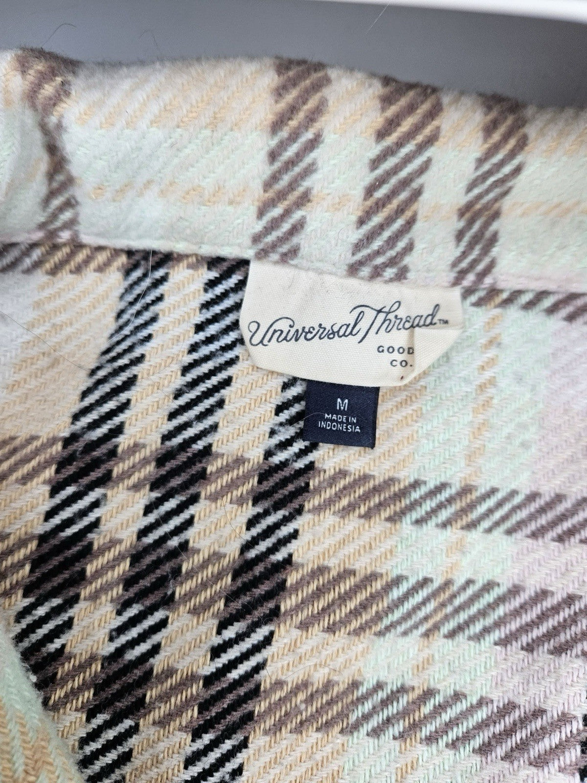 eBay Title: Universal Thread Women’s Plaid Shacket Jacket Shirt Coat Size M