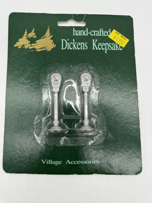 Hand Crafted Dickens Keepsake Parking Meters Village Accessories