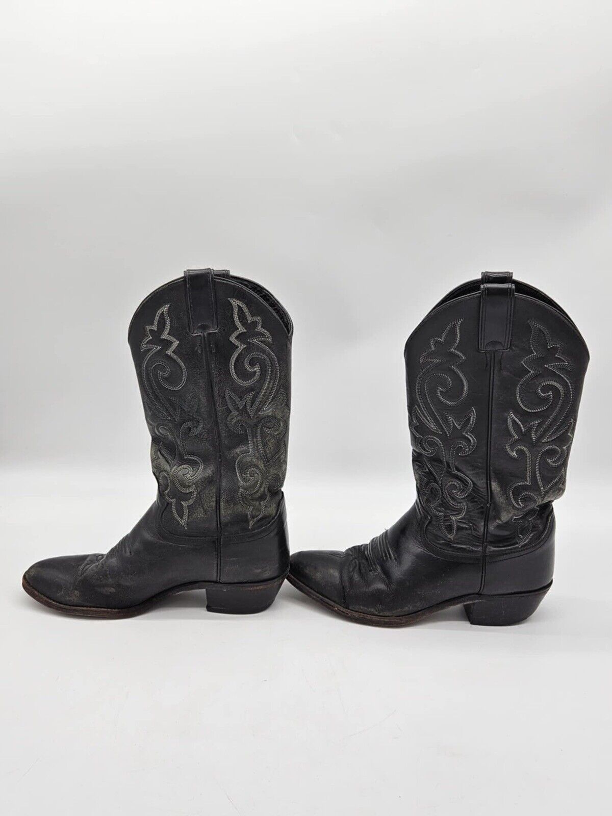 Justin Style 1409 Boots 8.5 EE Men's Western Cowboy Boot Buck Black London Calf