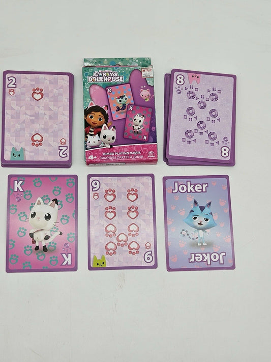 Gabby's Dollhouse Jumbo Playing Cards 54 Card Deck Game 4+ Netflix