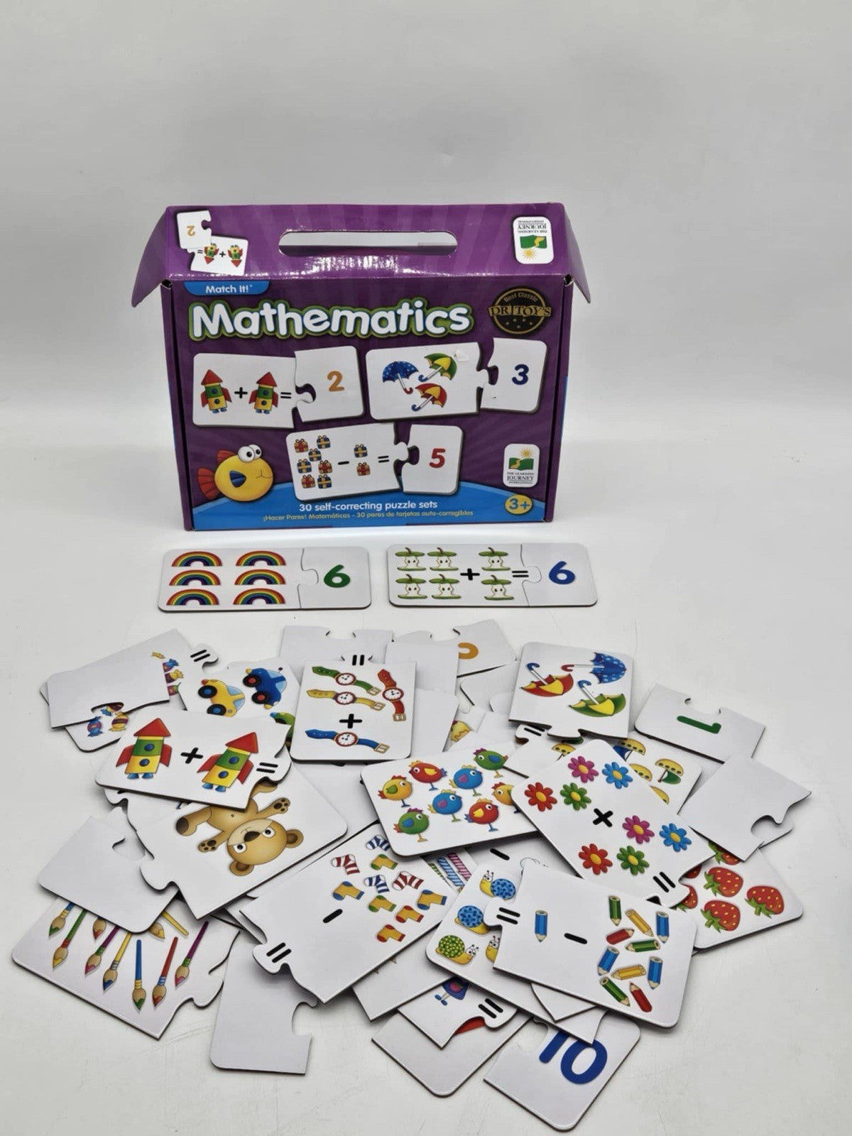 Match It Mathematics The Learning Journey, 30 Self-correcting Puzzle Sets, 3+