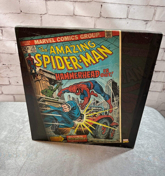The Amazing Soiderman Hammered Comic Book Canvas
