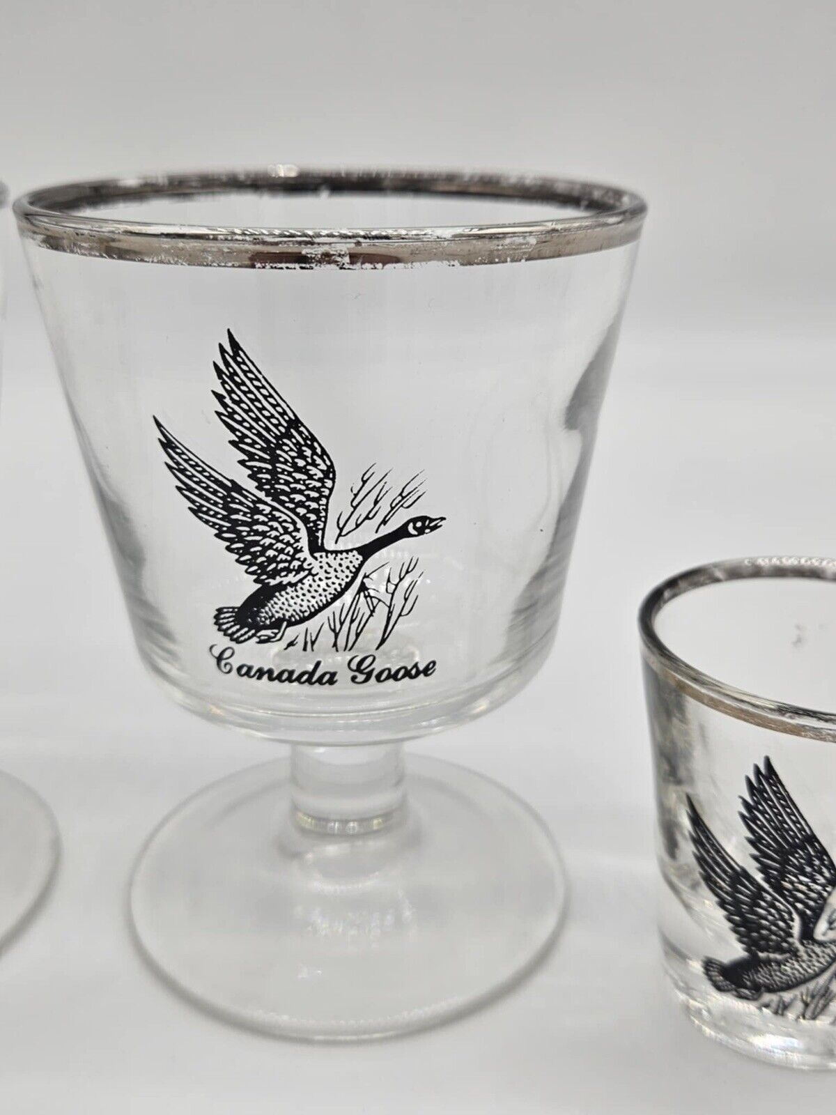 LOT OF 15 Vintage Federal Game Bird Barware Glasses