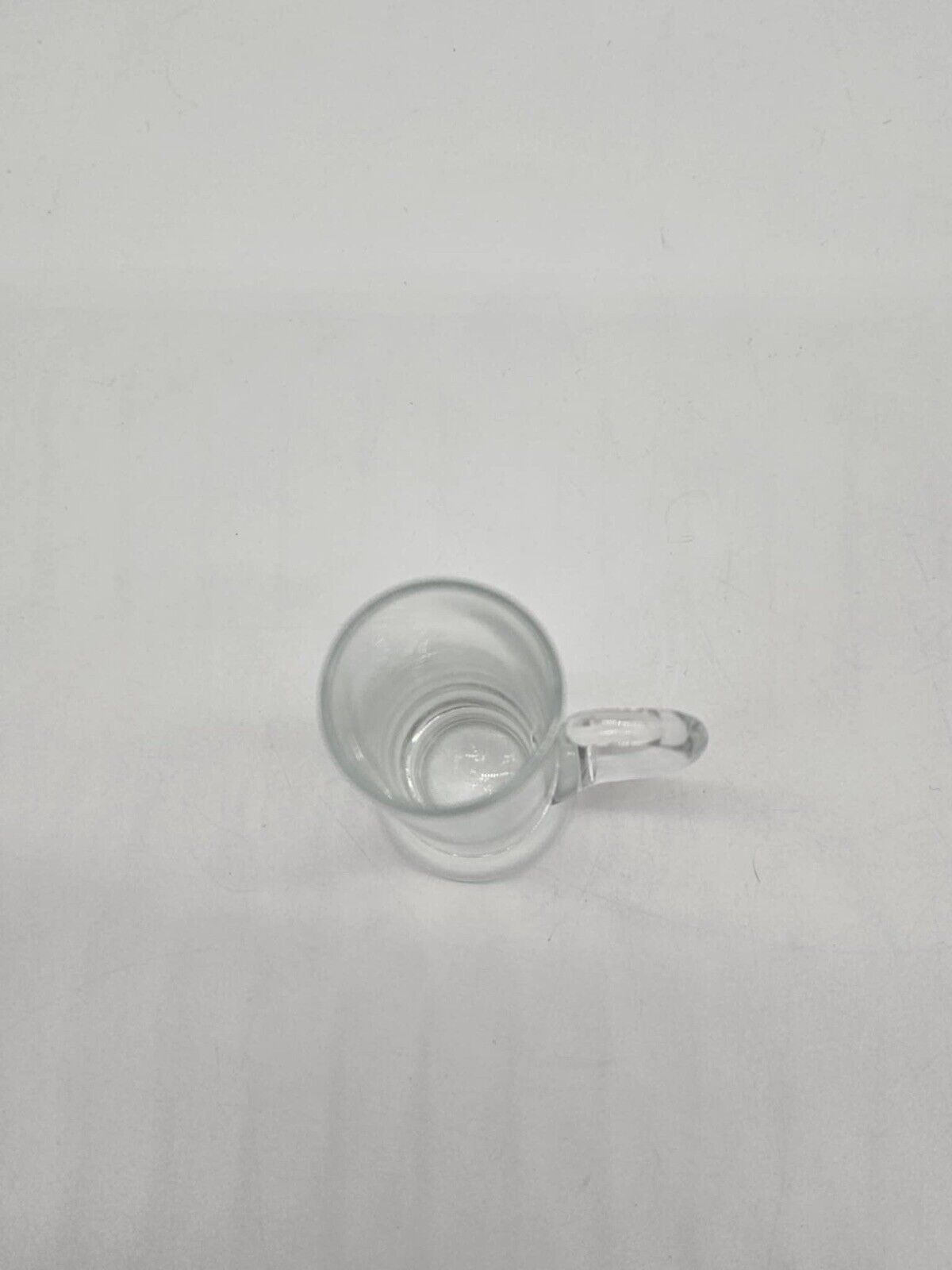 Vtg. Set of 5 Clear Crystal Liqueur/Shot Glasses w/Handles Etched Wheat Design