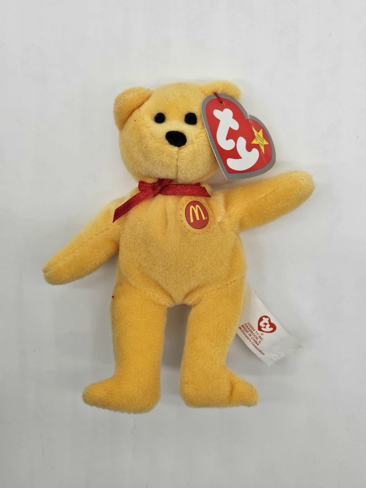 Ty Beanie Baby Golden Arches the Bear Yellow Stuffed Animal Plush Kids Toys