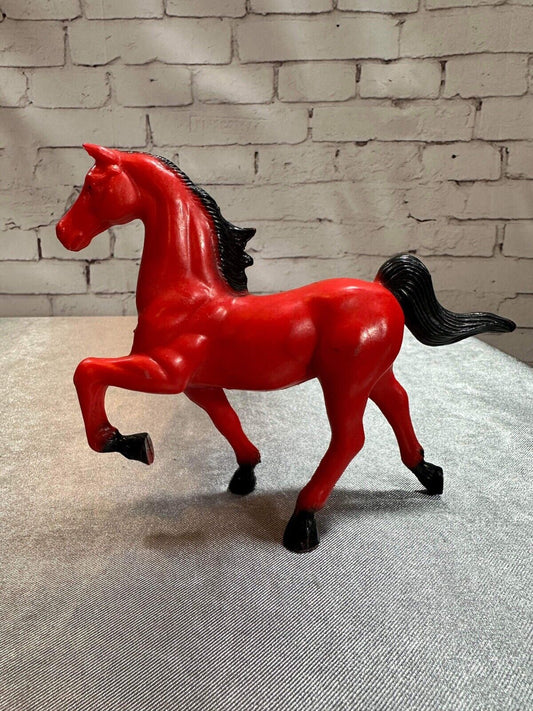 Vintage Imperial 1970s Plastic Toy Horse 1975 VTG Hong Kong Red VTY