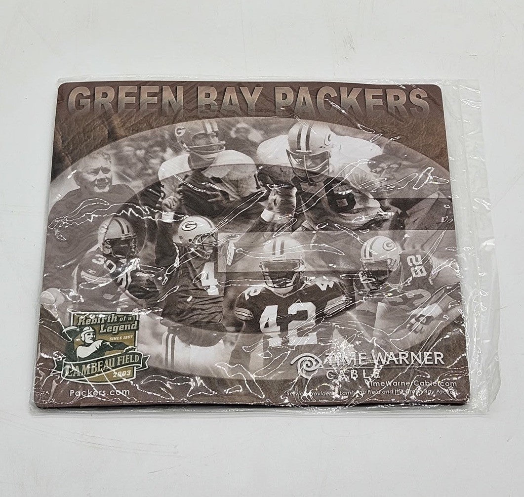 Green Bay Packers Vintage Time Warner Cable Mouse Pad never used! New In Package