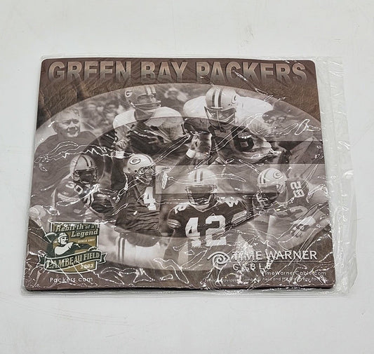 Green Bay Packers Vintage Time Warner Cable Mouse Pad never used! New In Package