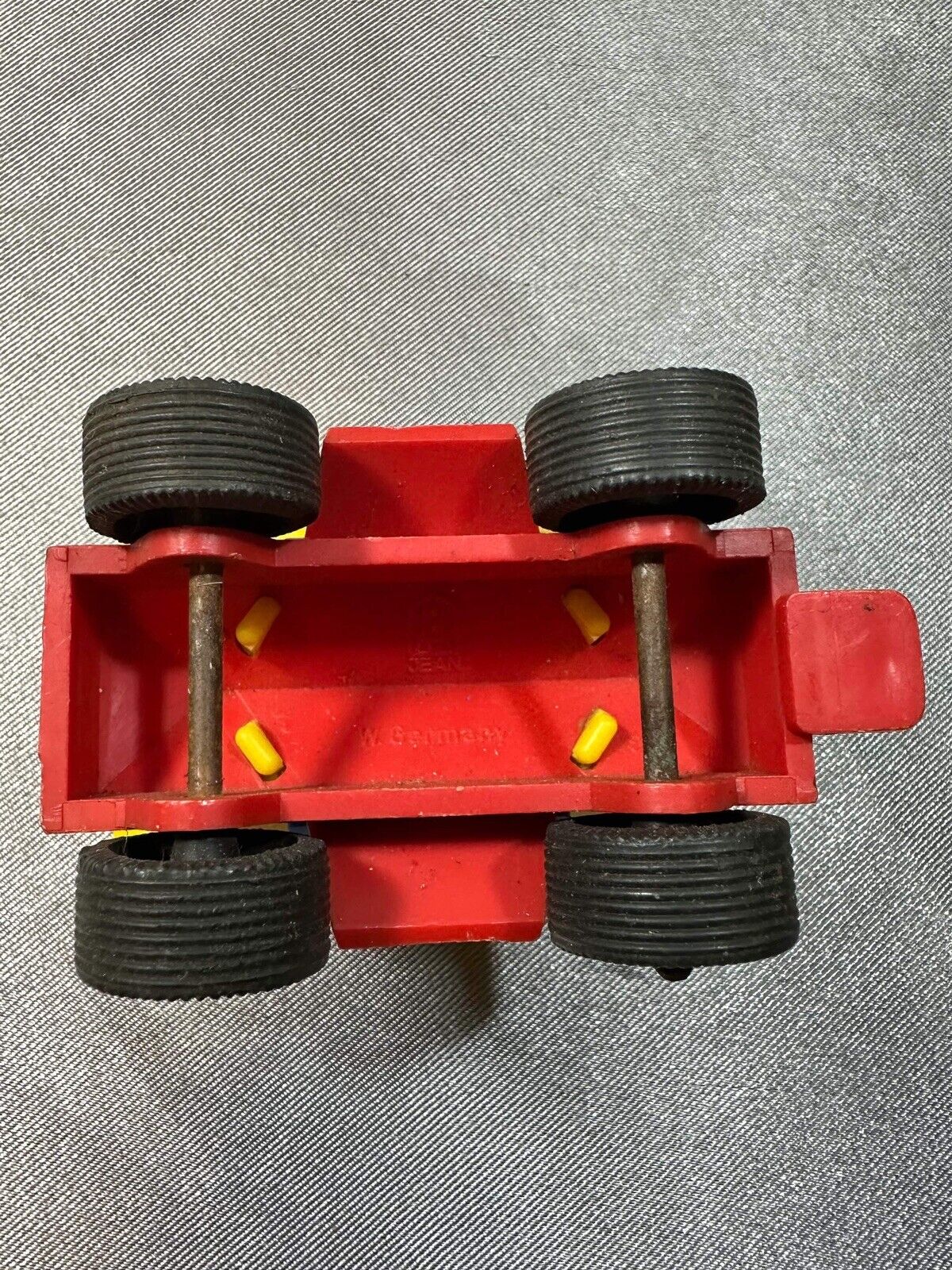 Vintage Jean W. Germany Toy Plastic Train Car & Bulldozer