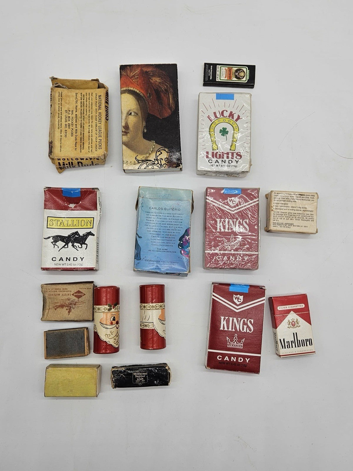 Advertising Matchbox & Candy Cigarette Box Lot Marlboro Camel Kings Ephemera