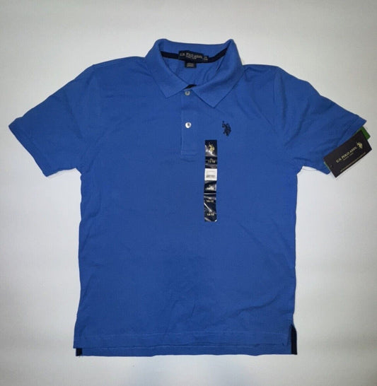 US Polo Assn Boys XL (14-16) Short Sleeve Polo Shirt Blue Embroidered