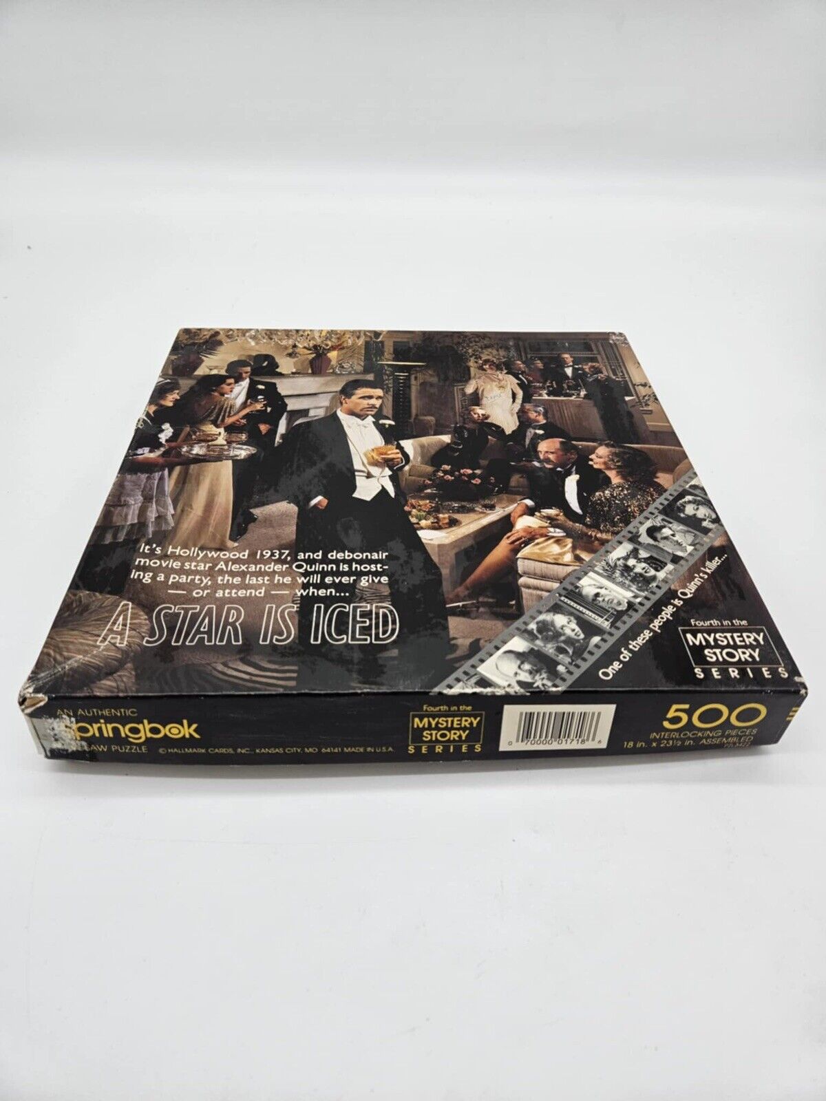 Vintage Springbok Jigsaw Puzzle 500 Pieces Movie Stars Murder Mystery Complete