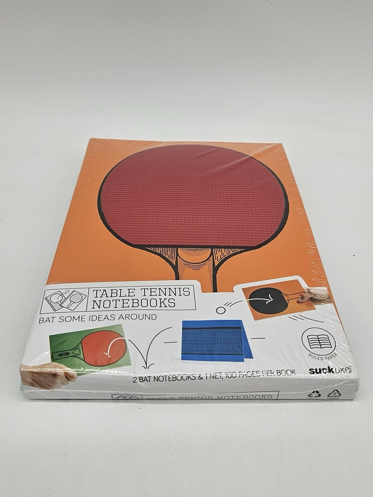 Table Tennis Novelty Notebooks Set 3 Ruled Notepad | Desktop Game Gift Ping Pong