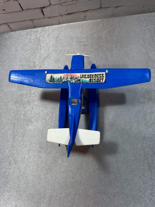 Vintage 1970s Processed Plastics Seaplane Airplane Wilderness Resort Blue N6350F