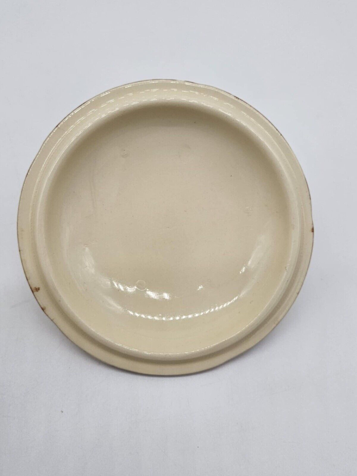 FRANCISCAN APPLEWARE Lidded French Onion SOUP BOWL w/Handle- 1940s Vtg Stoneware