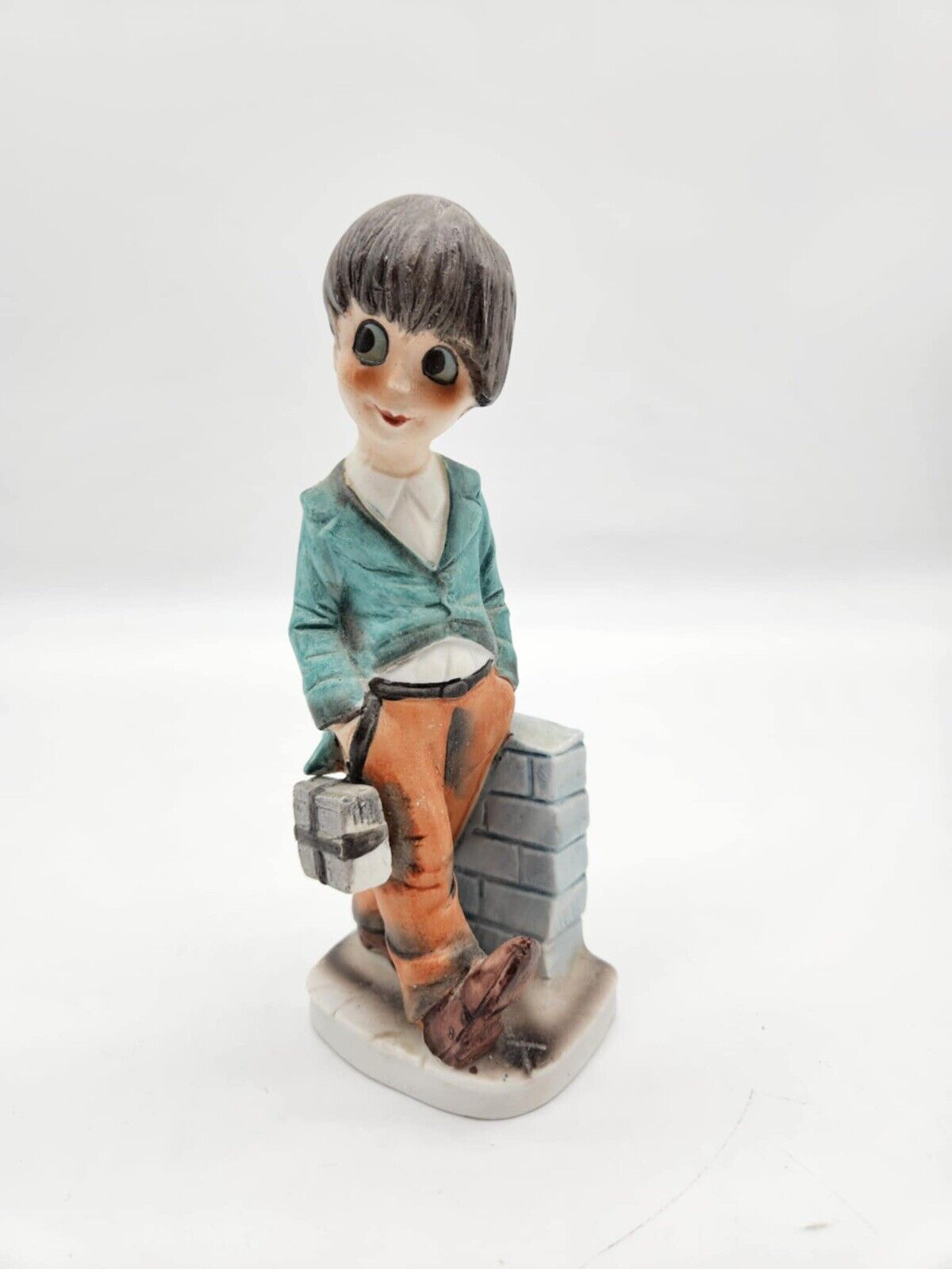 Precious Moments? Norleans Big Eyed Boy Figurine Made in Japan