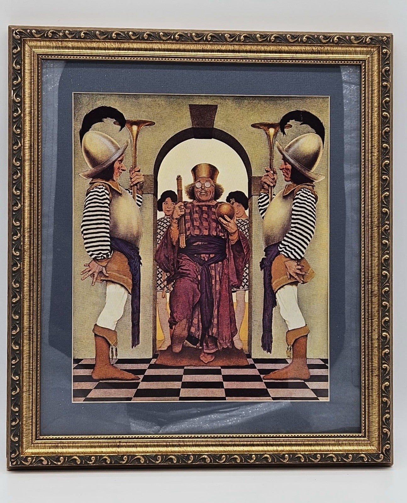 Vintage Maxfield Parrish "Entrance of Pompdebile King of Hearts" Framed Print