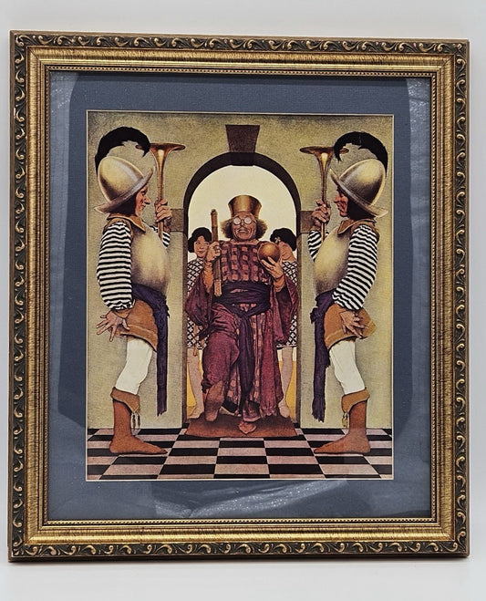 Vintage Maxfield Parrish "Entrance of Pompdebile King of Hearts" Framed Print