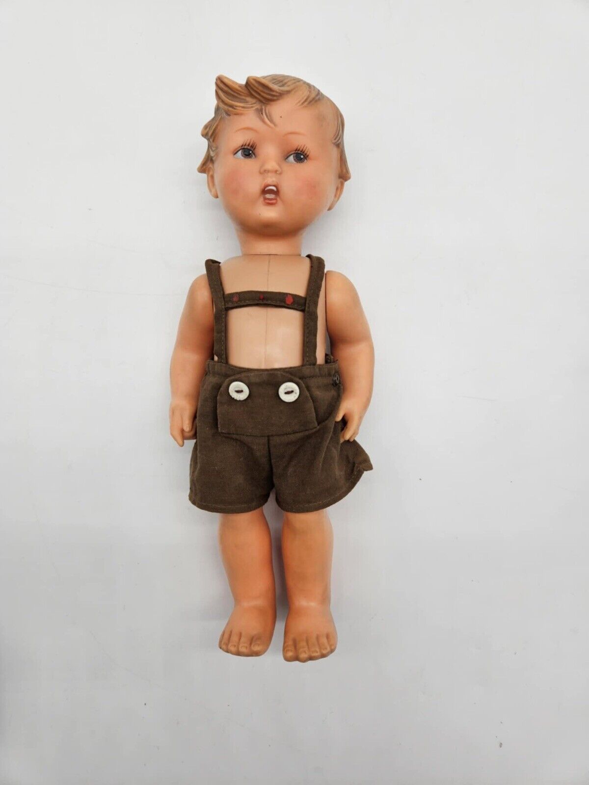 VINTAGE MJ HUMMEL GOEBEL BOY IN LEDERHOSEN 11" DOLL ~ MADE IN WEST GERMANY